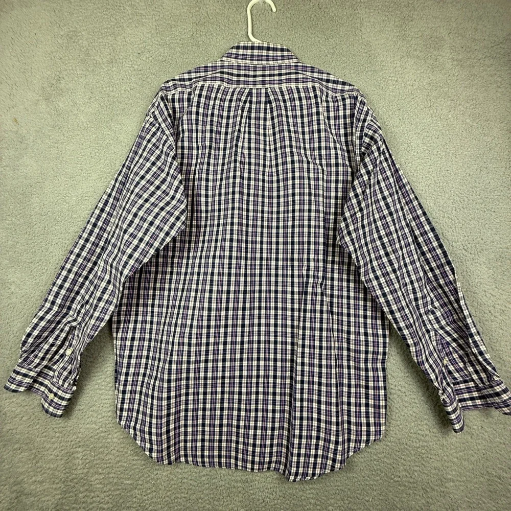 Ralph Lauren Mens Blaire Fit Plaid Long‎ Sleeve Button Down Shirt M Red Blue
